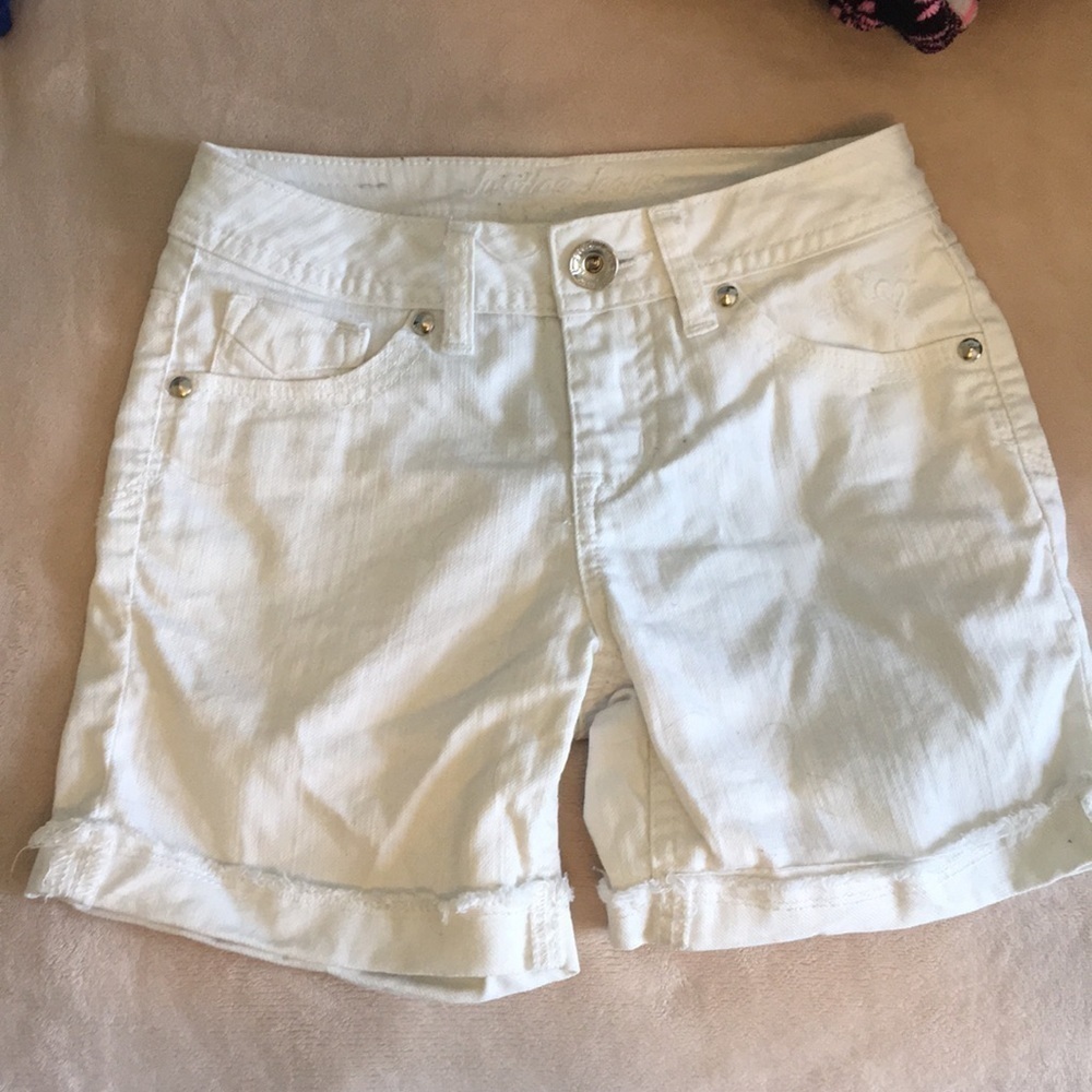 Size 10‎ white Justice shorts
